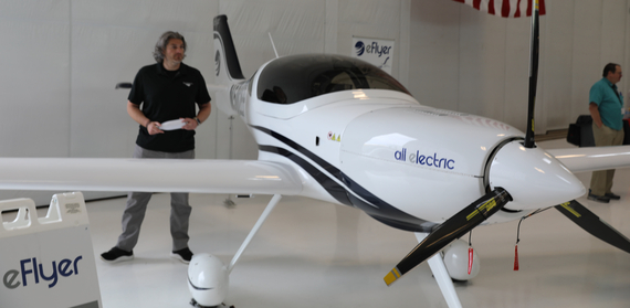 The eFlyer electric plane at Redbird Migration 2019