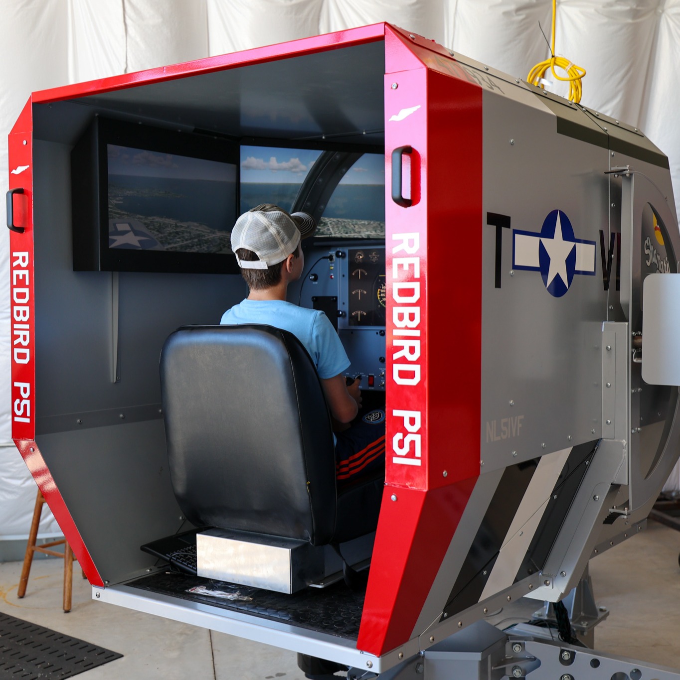 Redbird P51 flight simulator