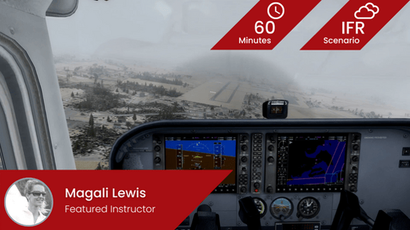 Circle  To Land scenario in Redbird Pro