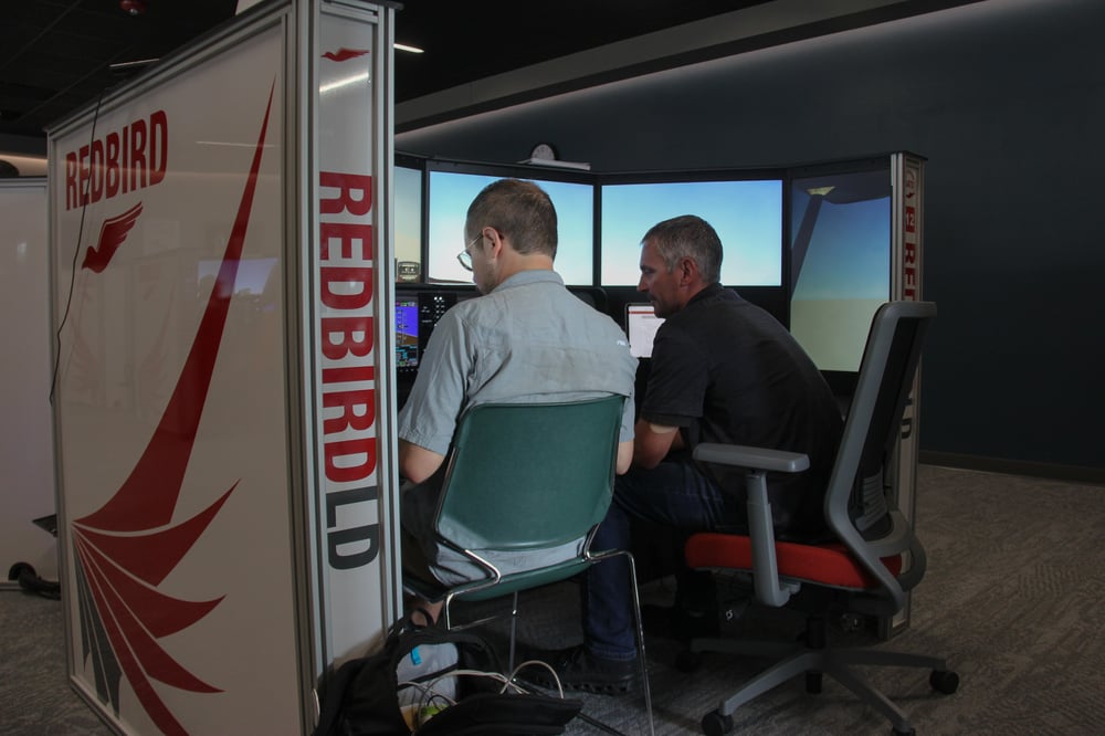 Pilot and CFI training on a Redbird LD