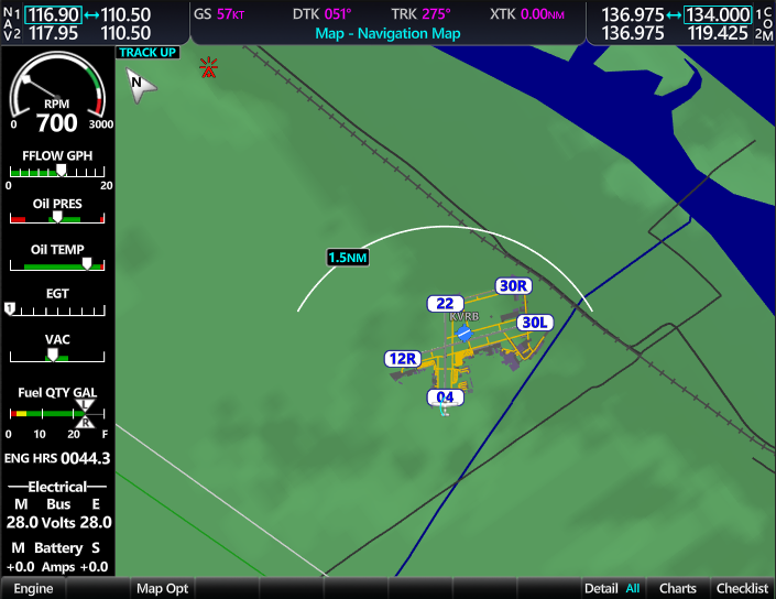 KRVB diagram on Navigation Map