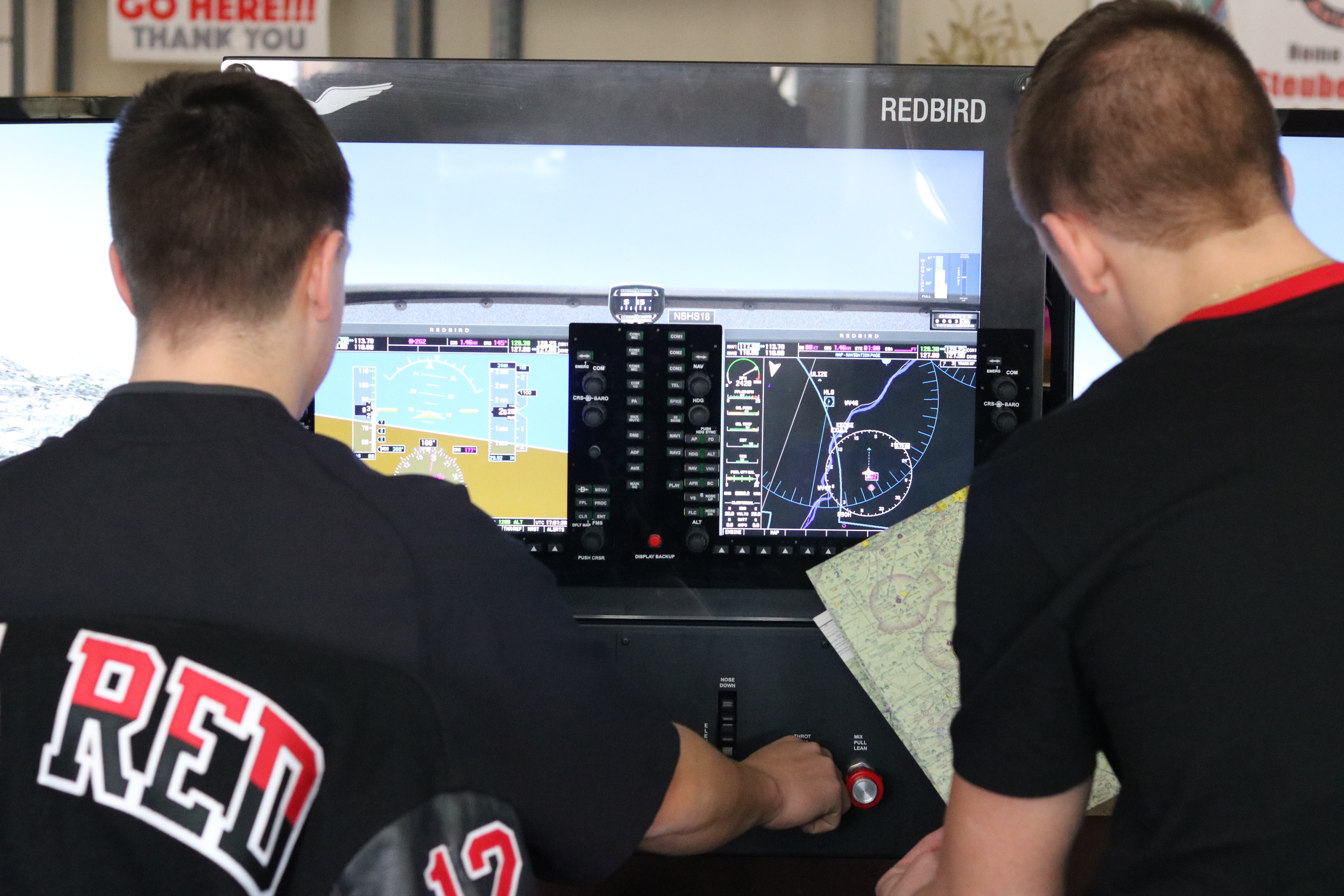 SHS Students Flying Sim