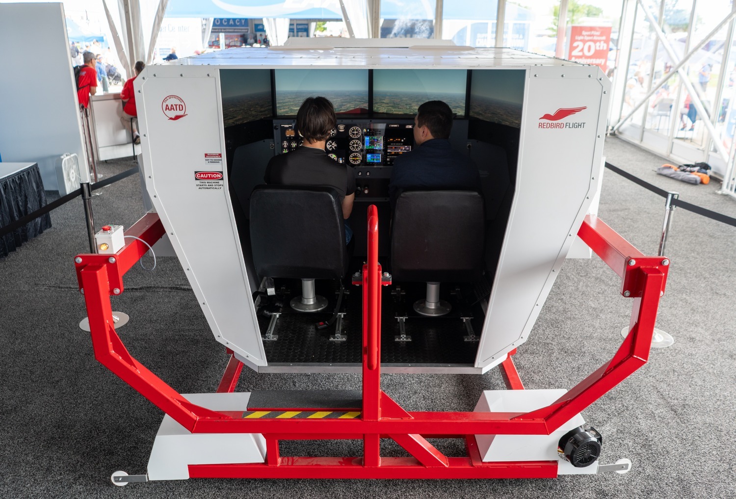 Flight Training in a Redbird Aviation Training Device