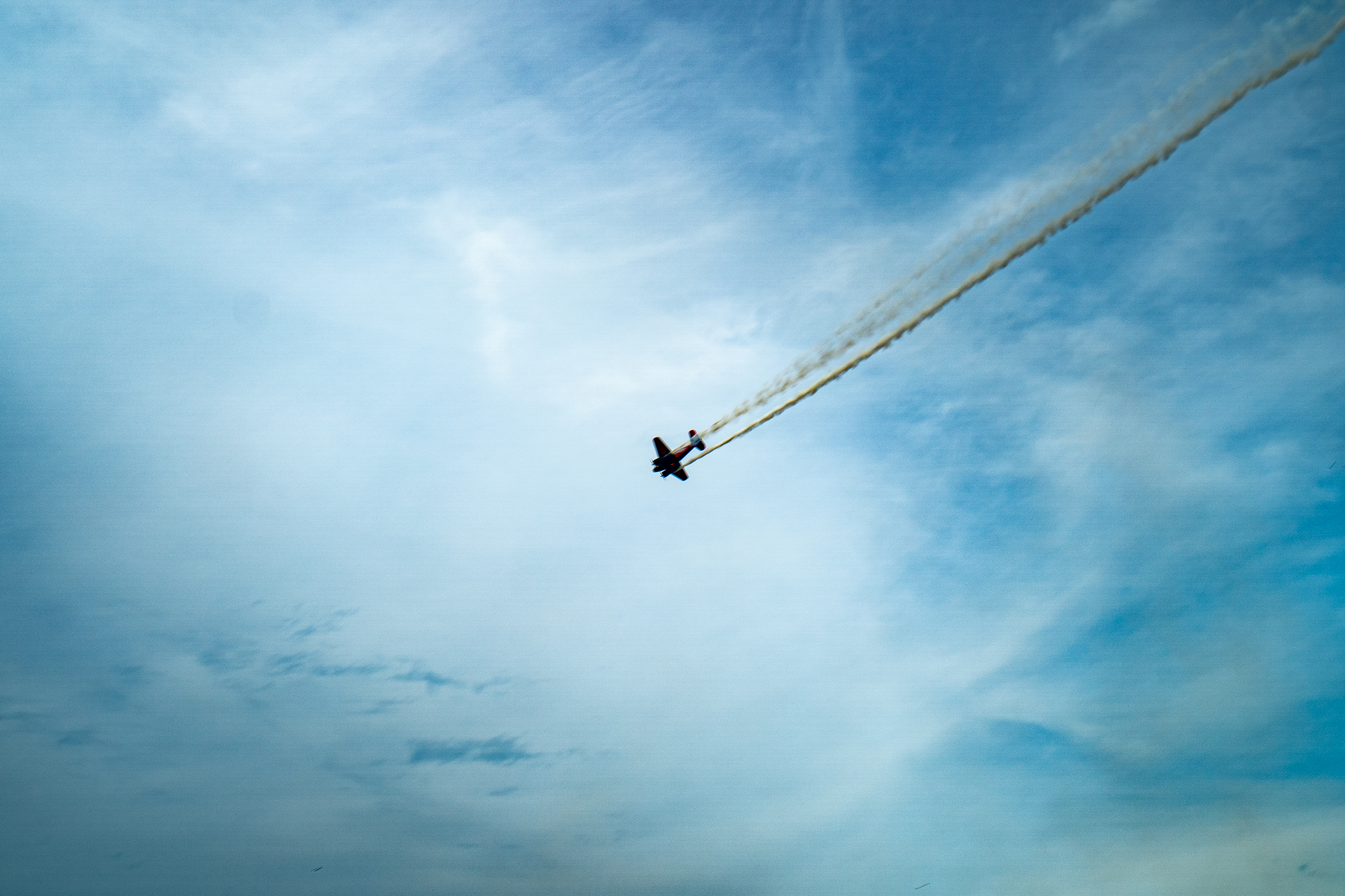 Plane flying in the air show at AirVenture Oshkosh