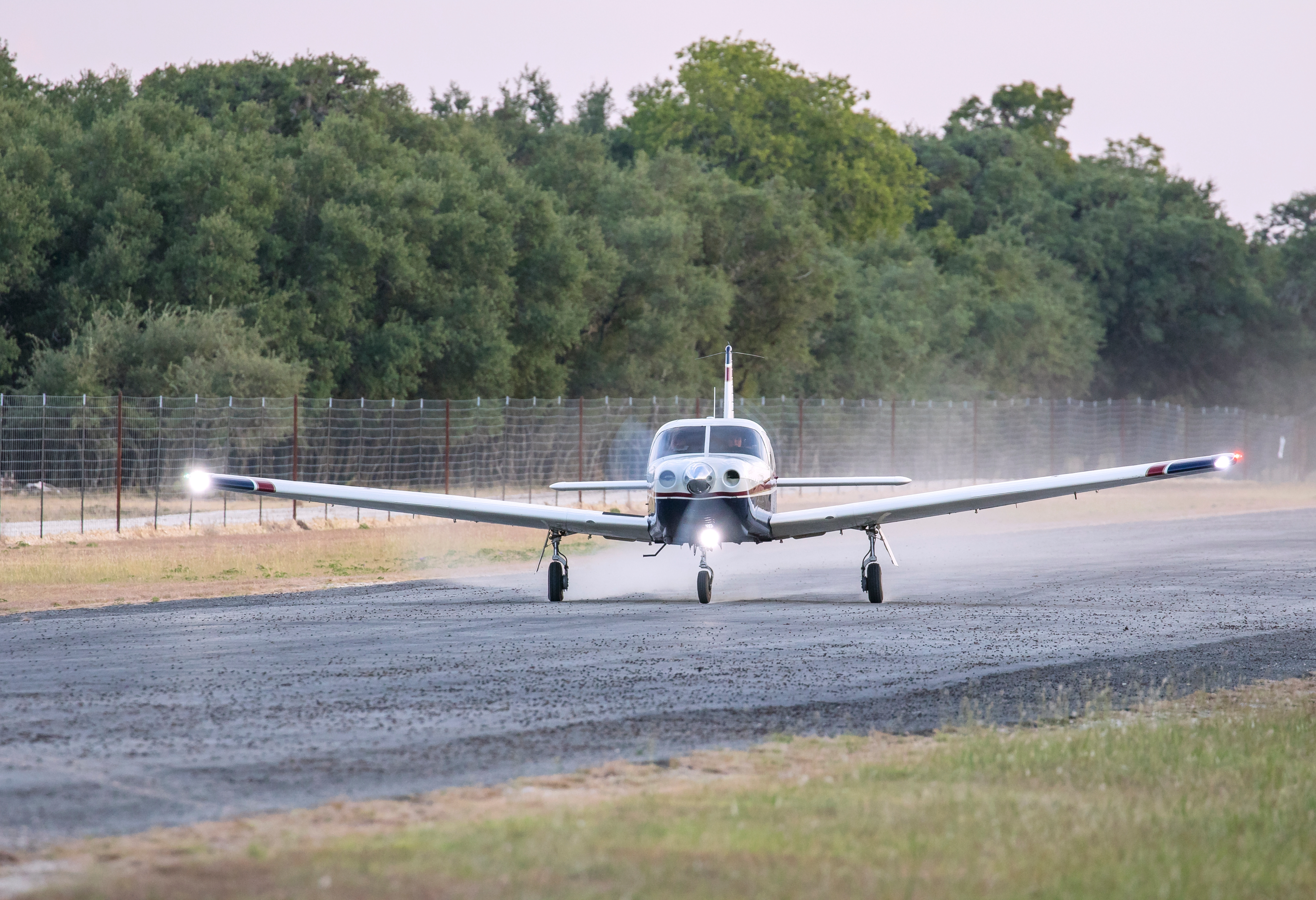 Piper Saratoga on the runway