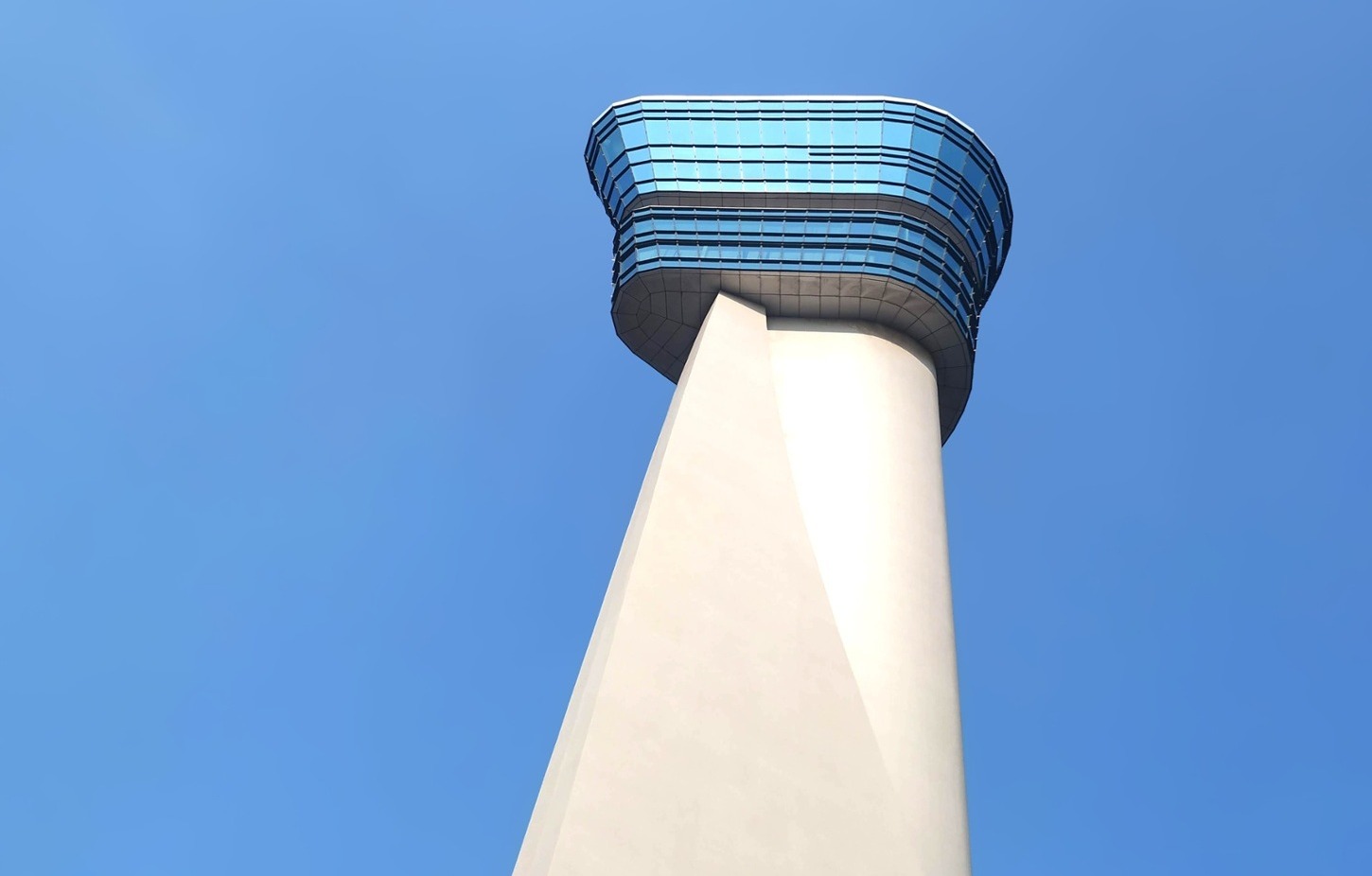 Air traffic control tower during the day