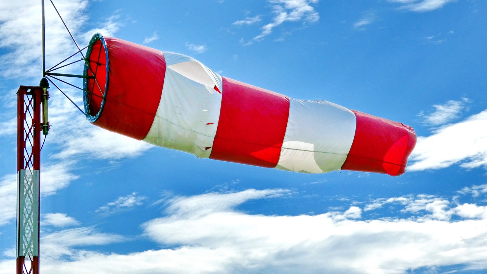 Wind sock blowing in the wind