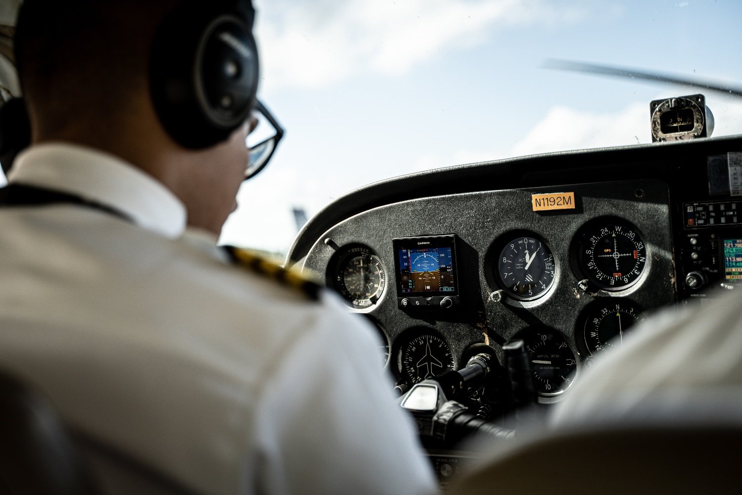 Commercial pilot with glasses