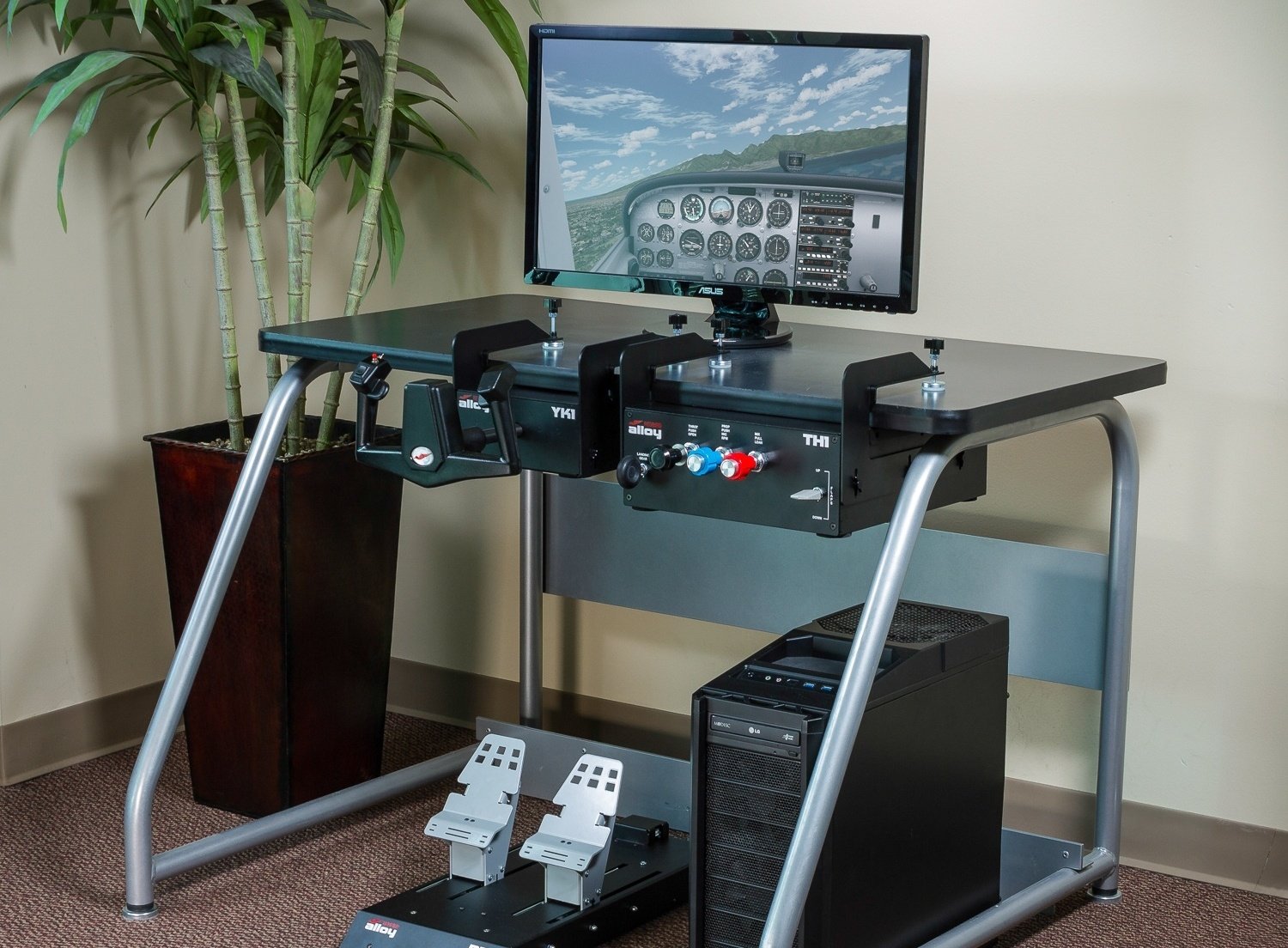 Redbird Alloy flight controls for home flight simulators